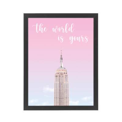 Dekoratif Tablo Empire State The World is Yours  Çerçeveli  50x70