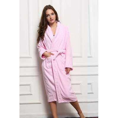 Soft Pamuklu Basic Unisex Bornoz ( Sarı - Beyaz - Pembe )