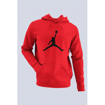 Air Jordan 02 Kırmızı NBA Erkek Kapşonlu Sweatshirt - Hoodie