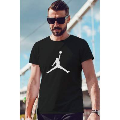 Air Jordan 02 Siyah NBA Erkek Tshirt - Tişört