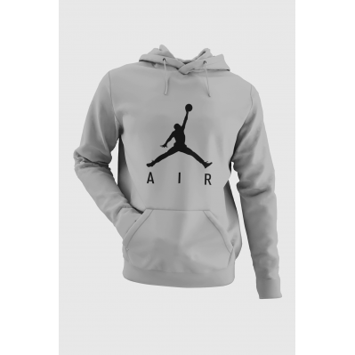 Air Jordan 03 Gri NBA Erkek Kapşonlu Sweatshirt - Hoodie