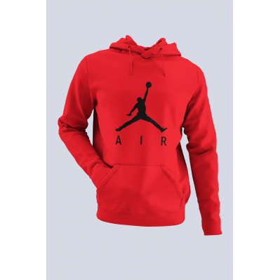 Air Jordan 03 Kırmızı NBA Erkek Kapşonlu Sweatshirt - Hoodie