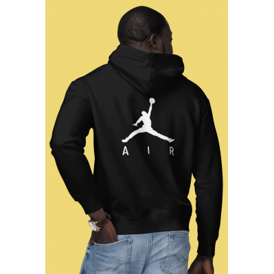 Air Jordan 03 Sırt Siyah NBA Erkek Kapşonlu Sweatshirt - Hoodie