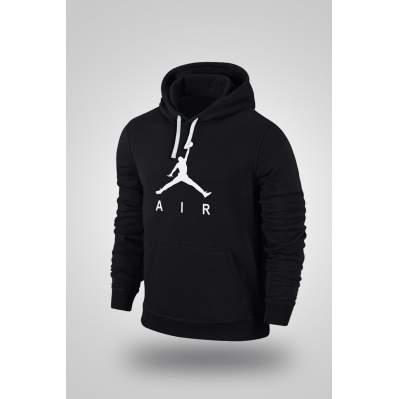 Air Jordan 03 Siyah NBA Erkek Kapşonlu Sweatshirt - Hoodie