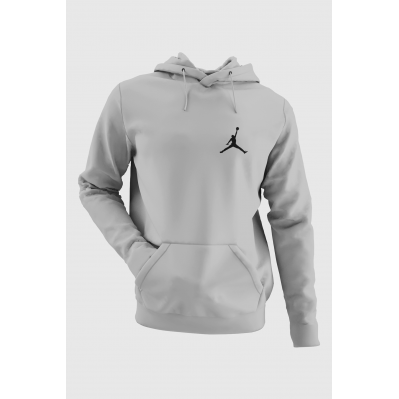 Air Jordan 04 Gri NBA Erkek Kapşonlu Sweatshirt - Hoodie