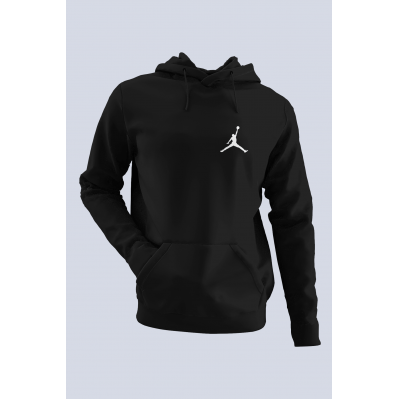 Air Jordan 04 Siyah NBA Erkek Kapşonlu Sweatshirt - Hoodie