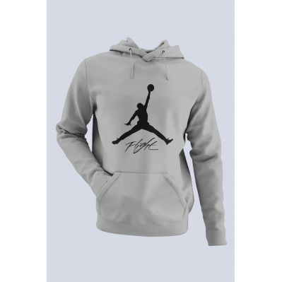 Air Jordan 06 Gri NBA Erkek Kapşonlu Sweatshirt - Hoodie