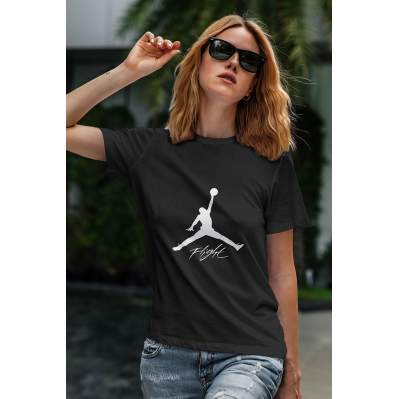 Air Jordan 06 Siyah NBA Kadın Tshirt - Tişört