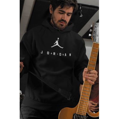 Air Jordan 10 Siyah NBA Erkek Kapşonlu Sweatshirt - Hoodie