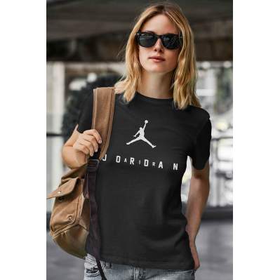 Air Jordan 10 Siyah NBA Kadın Tshirt - Tişört