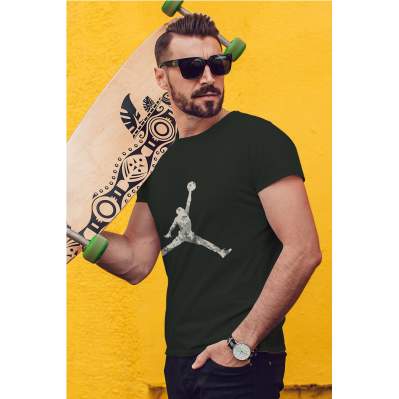 Air Jordan 15 Siyah NBA Erkek Tshirt - Tişört