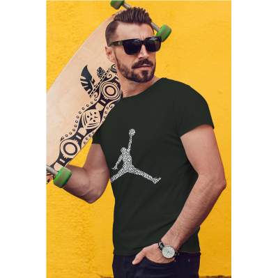 Air Jordan 16 Siyah NBA Erkek Tshirt - Tişört