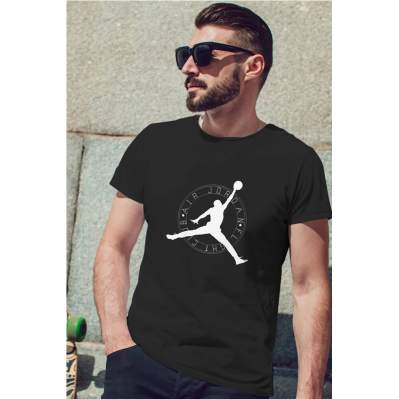 Air Jordan 19 Siyah NBA Erkek Tshirt - Tişört