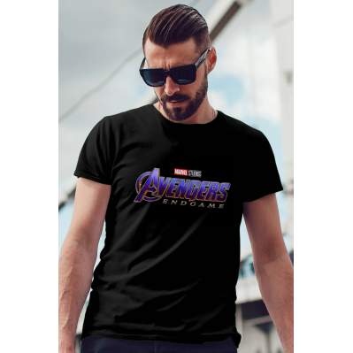 Avengers Siyah Erkek Tshirt - Tişört