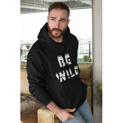 Bewild Siyah Erkek Kapşonlu Sweatshirt - Hoodie