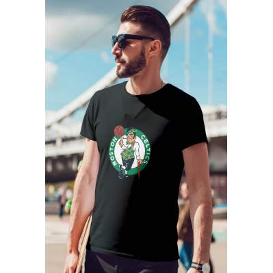 Boston Siyah Erkek Tshirt - Tişört